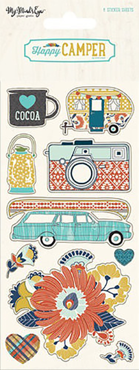 Happy Camper Sticker Set